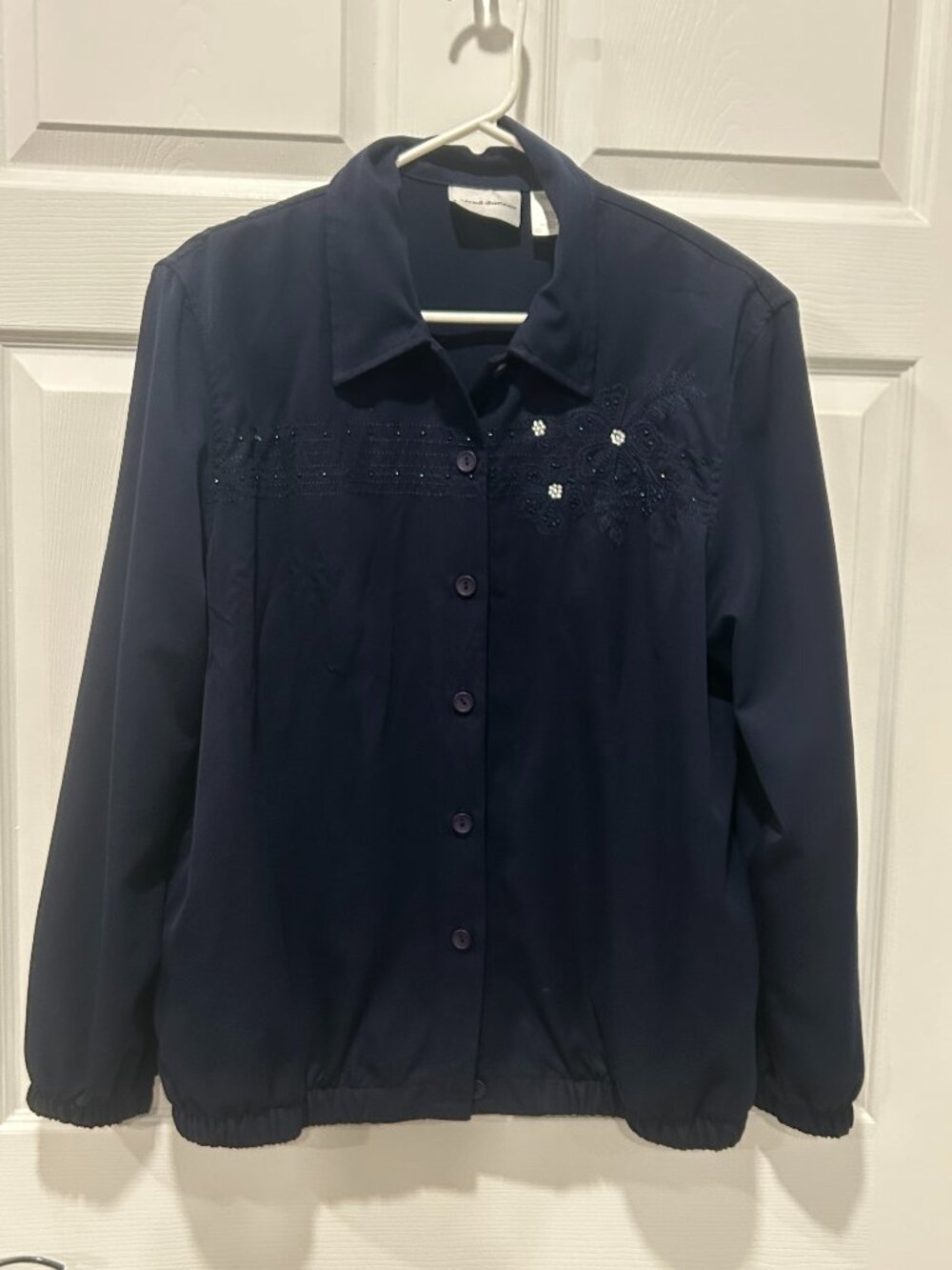 Alfred Dunner Navy Blue Jacket Women's Size 14